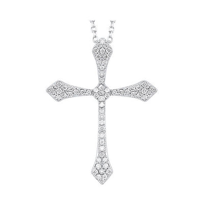14Kt White Gold Diamond 1/4Ctw Pendant