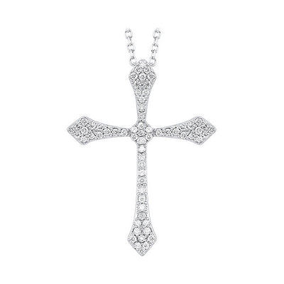 14Kt White Gold Diamond 1/20Ctw Pendant