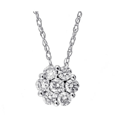 14Kt White Gold Diamond 1/4Ctw Pendant