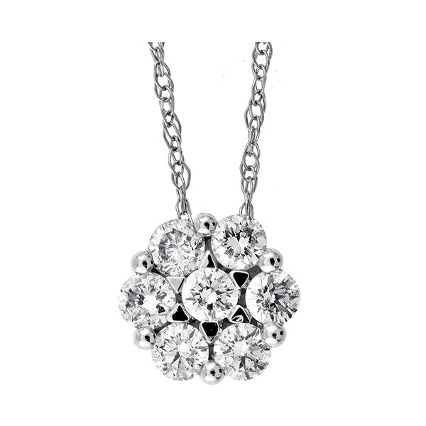 14Kt White Gold Diamond 1/3Ctw Pendant
