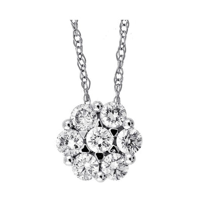 14Kt White Gold Diamond 1/3Ctw Pendant