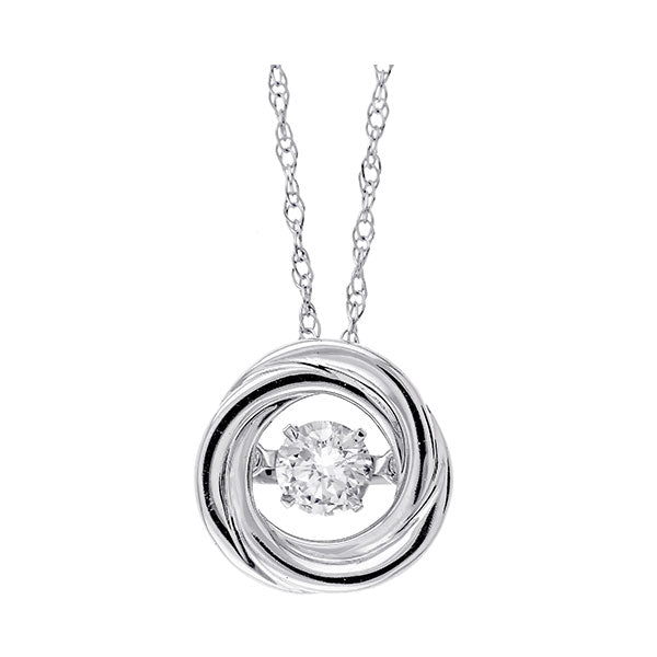14Kt White Gold Diamond 1/6Ctw Pendant