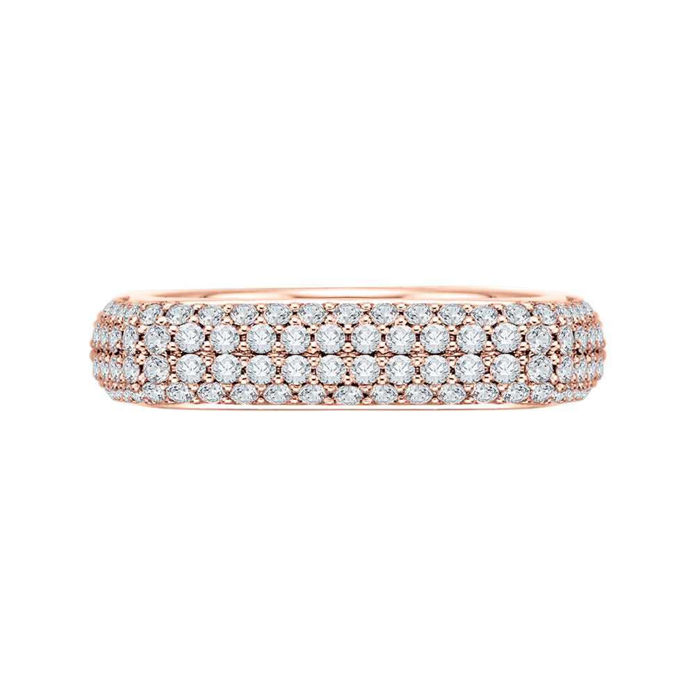 Round Diamond Fashion Band in 18K Rose Gold