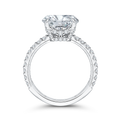 14K White Gold Round Diamond Engagement Ring (Semi-Mount)