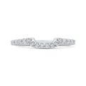 Round Diamond Wedding Band in 18K White Gold