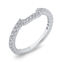 Round Diamond Wedding Band in 18K White Gold