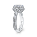 Round Diamond Engagement Ring in 18K White Gold (Semi-Mount)