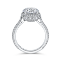 Round Diamond Engagement Ring in 18K White Gold (Semi-Mount)