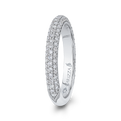 Round Diamond Wedding Band in 18K White Gold