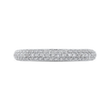 Round Diamond Wedding Band in 18K White Gold
