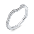 Round Diamond Wedding Band in 18K White Gold