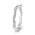 Round Diamond Wedding Band in 18K White Gold