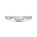 Round Diamond Wedding Band in 18K White Gold