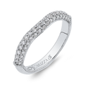 Round Diamond Wedding Band in 18K White Gold