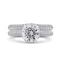 Round Diamond Engagement Ring in 18K White Gold (Semi-Mount)
