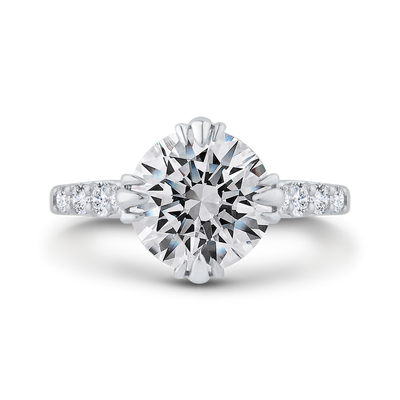 Diamond Engagement Ring in 18K White Gold (Semi-Mount)