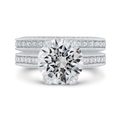 Euro Shank Diamond Engagement Ring Euro Shank in 18K White Gold (Semi-Mount)