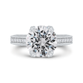 Euro Shank Diamond Engagement Ring Euro Shank in 18K White Gold (Semi-Mount)