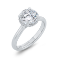 Diamond Engagement Ring in 18K White Gold (Semi-Mount)