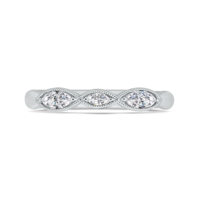 Diamond Wedding Band in 18K White Gold