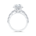 Diamond Halo Engagement Ring in 14K Rose Gold (Semi-Mount)