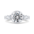 Diamond Halo Engagement Ring in 14K Rose Gold (Semi-Mount)
