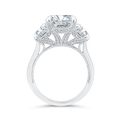 Round Diamond Three-Stone Plus Engagement Ring in 14K White Gold (Semi-Mount)