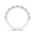 Bezel Set Diamond Wedding Band in 14K White Gold