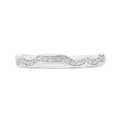 1/2 Run Round Diamond Wedding Band in 14K White Gold  Gold