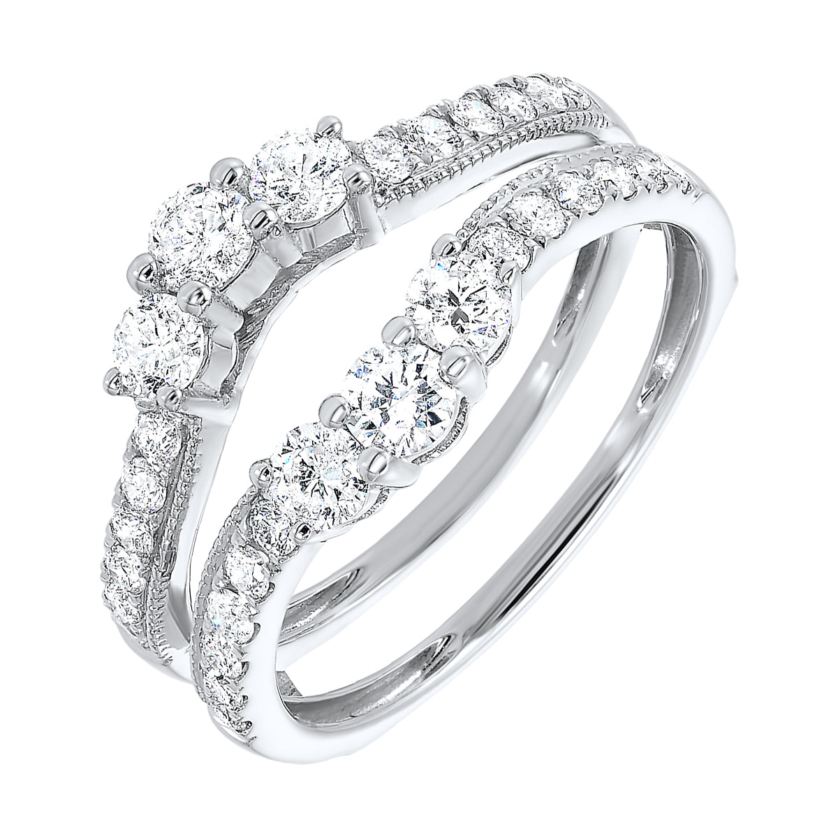 14Kt White Gold Diamond 1Ctw Ring