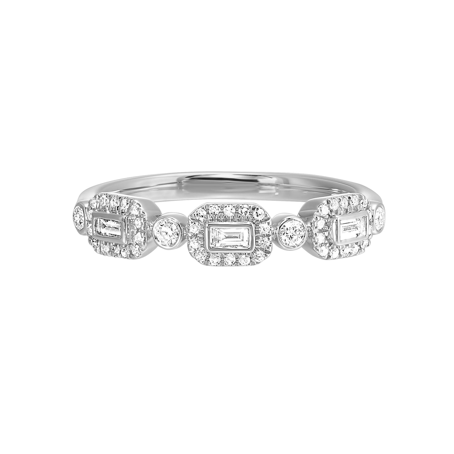 14Kt White Gold Diamond 1/4Ctw Ring