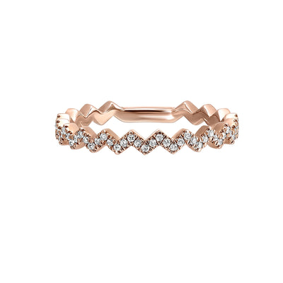 14Kt Rose Gold Diamond 1/7Ctw Ring