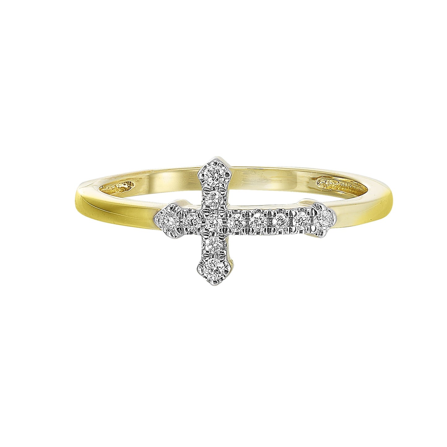 14Kt Yellow Gold Diamond 1/10Ctw Ring
