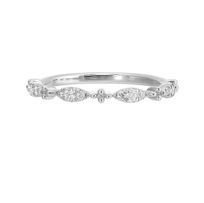 14Kt White Gold Diamond 1/7Ctw Ring