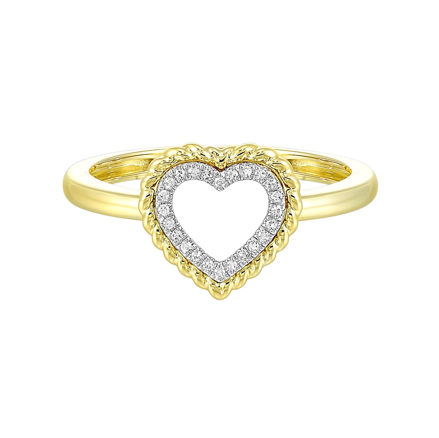 14Kt Yellow Gold Diamond 1/20Ctw Ring