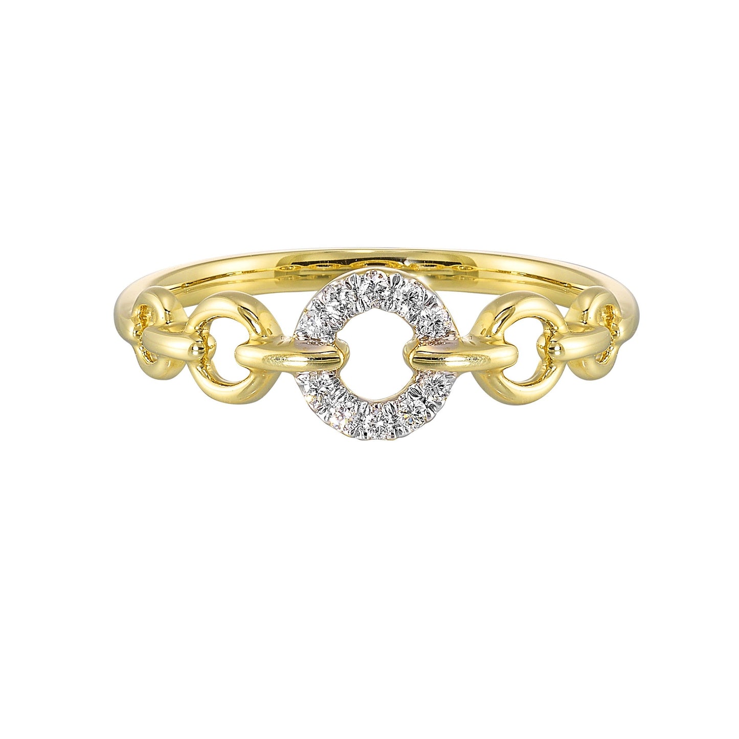14Kt Yellow Gold Diamond 1/15Ctw Ring