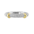 Gold Silver White Yellow Diamond 1/5Ctw Ring