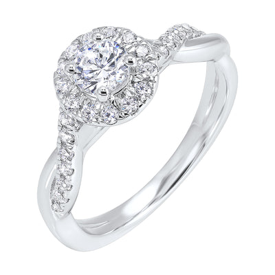 14Kt White Gold Diamond 3/4Ctw Ring