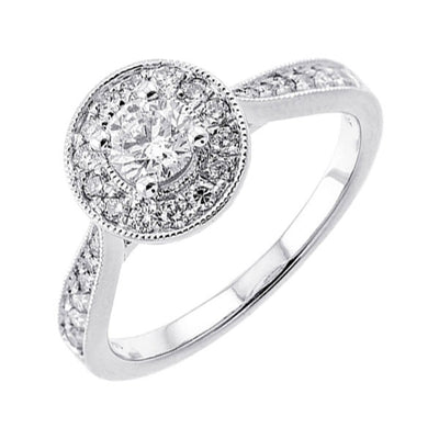 14Kt White Gold Diamond 3/4Ctw Ring