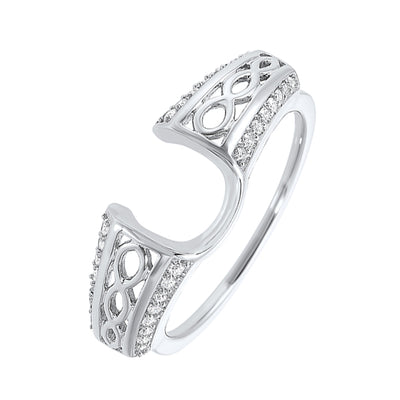 14Kt White Gold Diamond 1/6Ctw Ring