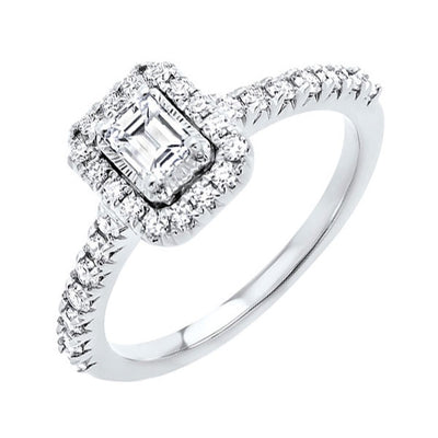 14Kt White Gold Diamond 3/4Ctw Ring