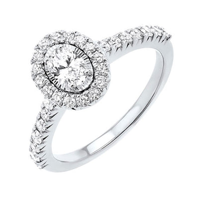 14Kt White Gold Diamond 3/4Ctw Ring