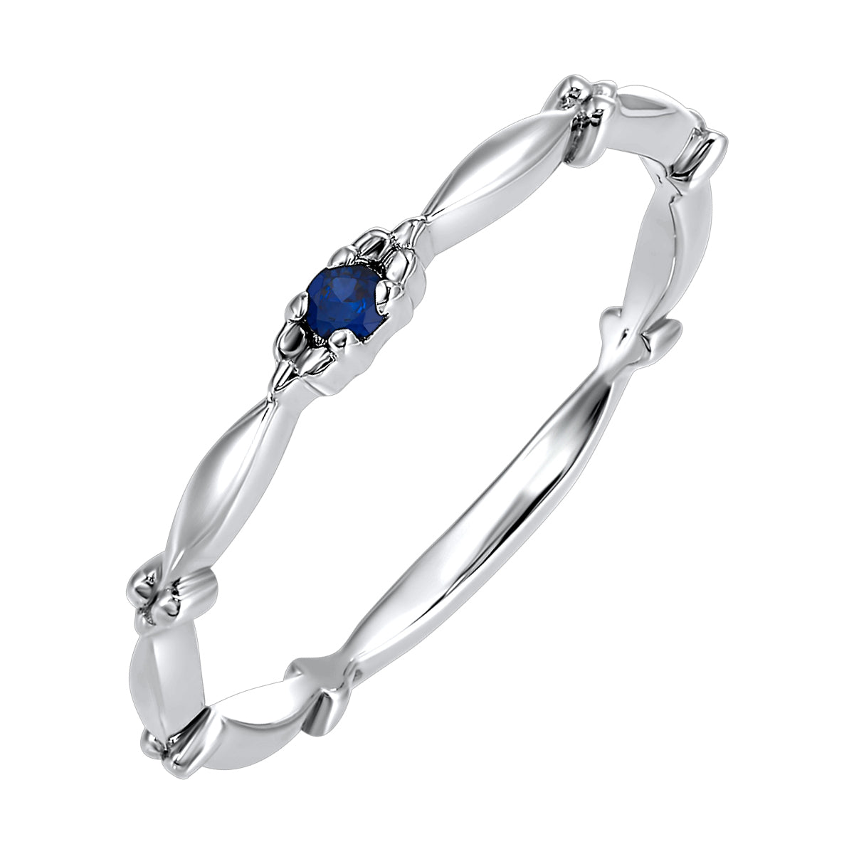 10Kt White Gold Sapphire 1/20Ctw Ring
