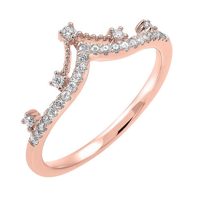 10Kt Rose Gold Diamond 1/5Ctw Ring
