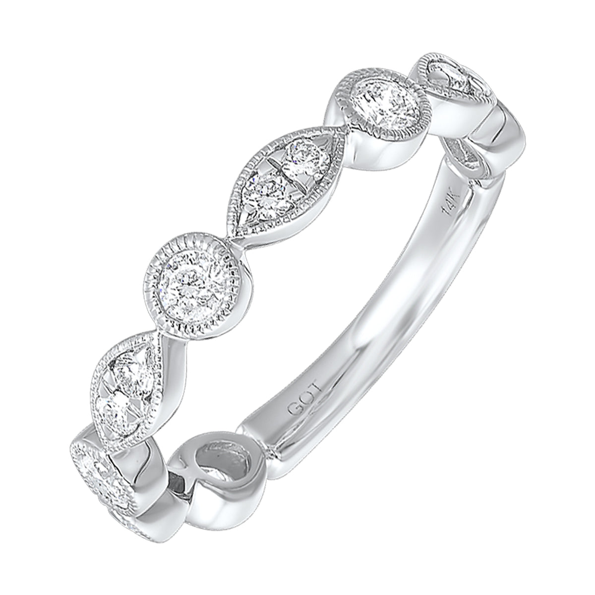 14Kt White Gold Diamond 5/8Ctw Ring