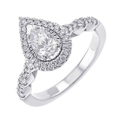 14Kt White Gold Diamond 7/8Ctw Ring