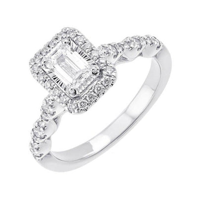 14Kt White Gold Diamond 7/8Ctw Ring