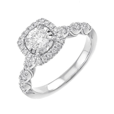 14Kt White Gold Diamond 7/8Ctw Ring