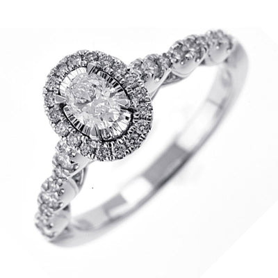 14Kt White Gold Diamond 5/8Ctw Ring