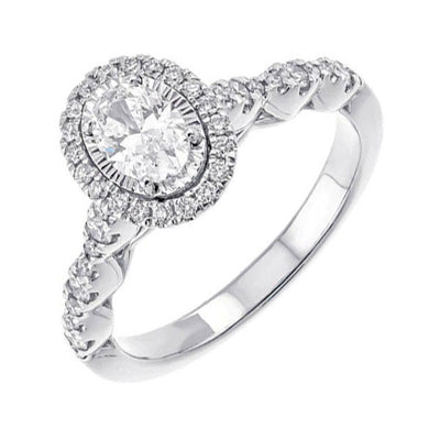 14Kt White Gold Diamond 5/6Ctw Ring